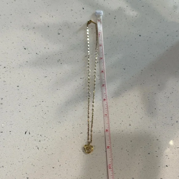 Gold Heart Pendant Necklace - Picture 3 of 4